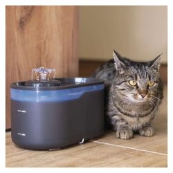   EMOS GoSmart háziállat itató Pet Care, 2,6 l, szürke, Wi-Fi H6102