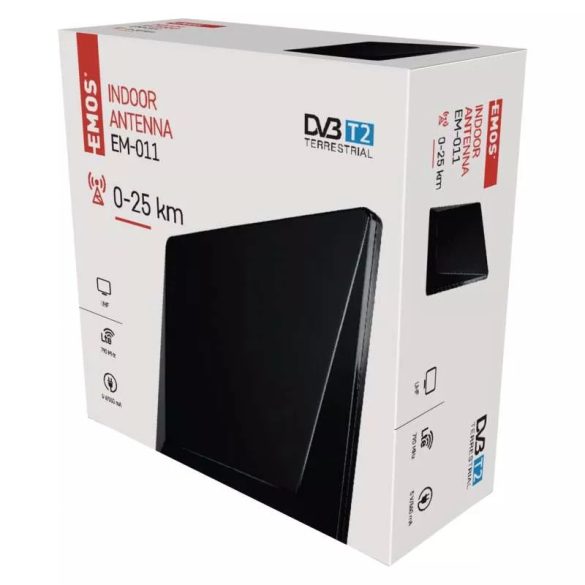 Szobaantenna EM-011, 0–25 km, DVB-T2, LTE/4G szűrő J0657