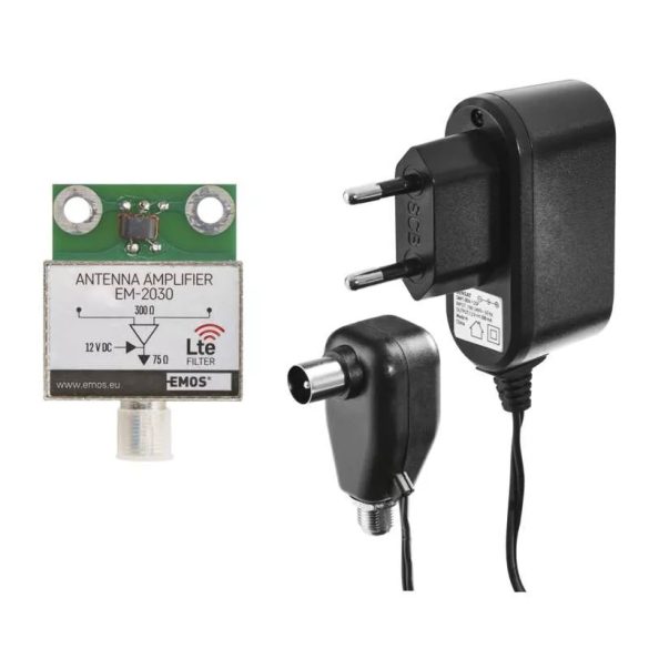 Kültéri antenna EM-030, 0–100 km, DVB-T2, DAB, LTE/4G szűrő J0666