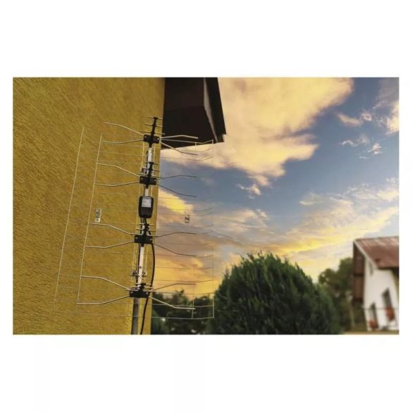 Kültéri antenna EM-030, 0–100 km, DVB-T2, DAB, LTE/4G szűrő J0666