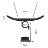 SZOBAANTENNA CITY WOOD–C500 DVB-T2, DAB, FM, LTE/4G/5G szűrő