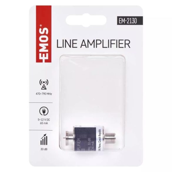 EMOS DVB-T/T2 antenna előerősítő 30db J5710