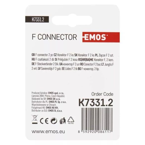 EMOS F Csatlakozó (CB 50,100) K7331.2