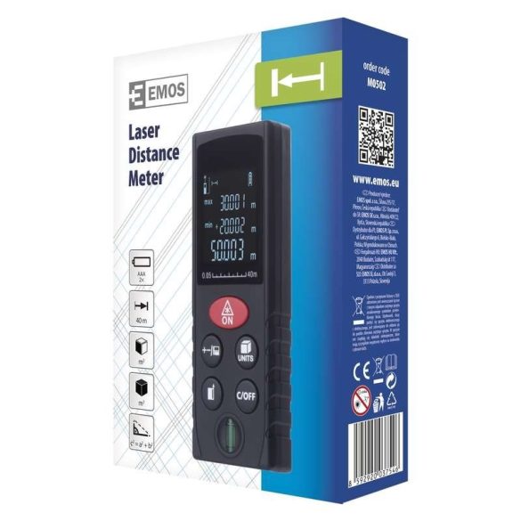 EMOS TÁVOLSÁGMÉRŐ LÉZER M0502