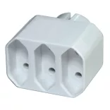 EMOS ELOSZTÓ 3x aljzat,szögletes,fehér P0013