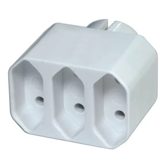 EMOS ELOSZTÓ 3x aljzat,szögletes,fehér P0013