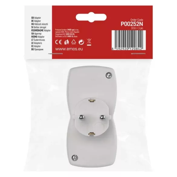 EMOS elosztó 2 aljzat P00252N