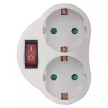 EMOS Elosztó aljzat SCHUKO 2x kerek kikapcsolóval P0063