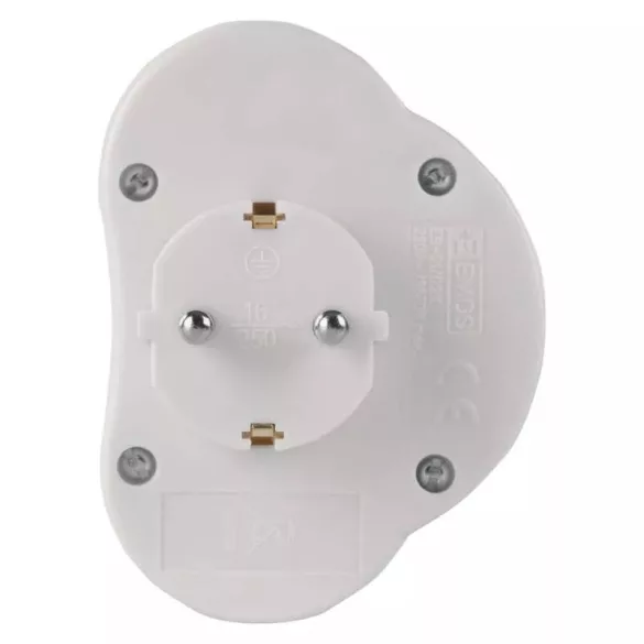 EMOS Elosztó aljzat SCHUKO 2x kerek kikapcsolóval P0063