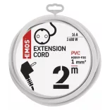 EMOS Hosszabbító 1 aljzat 2m fehér SCHUKO P0122