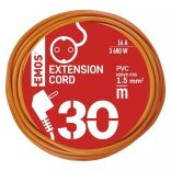 EMOS HOSSZABÍTÓ 30m 3x1,5mm NARANCS 3680W P01230R