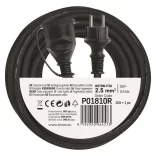 EMOS HOSSZABÍTÓ GUMI 10M 3x2,5mm FEKETE P01810R