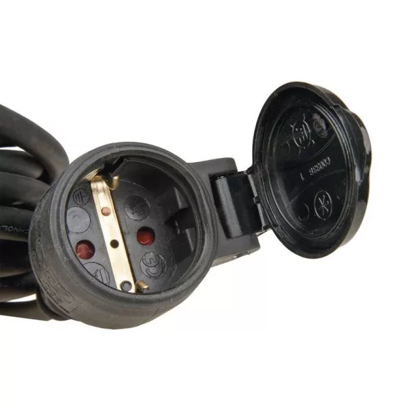 EMOS HOSSZABÍTÓ GUMI 10m 3x1,5mm FEKETE P01810