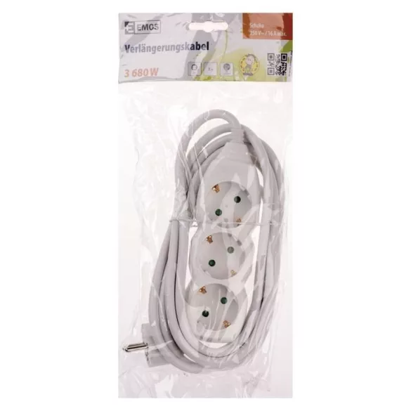 EMOS ELOSZTÓ (HOSSZABBÍTÓ) 3 ALJZAT 3m 1,5mm vezetékkel P0323R