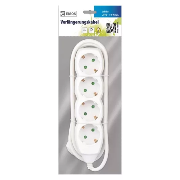 EMOS ELOSZTÓ (HOSSZABBÍTÓ) 4 ALJZAT 1,5m vezetékkel P0421