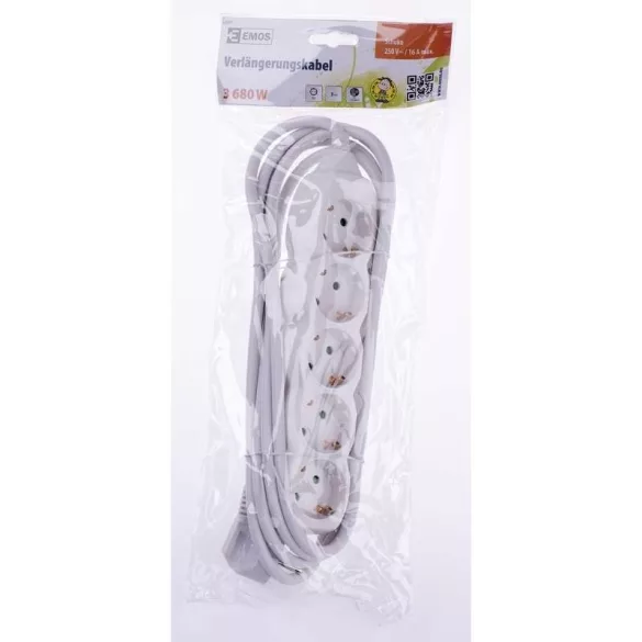 EMOS ELOSZTÓ (HOSSZABBÍTÓ) 5 ALJZAT 3m 1.5mm vezetékkel P0523R