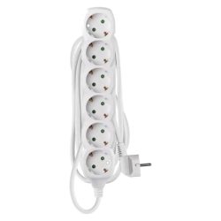   EMOS hosszabbító 3 m / 6 aljzat / fehér / PVC / 1,5 mm2 P0623R