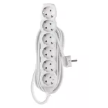 EMOS hosszabbító 3 m / 6 aljzat / fehér / PVC / 1,5 mm2 P0625R