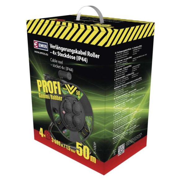 EMOS KÁBELDOB GUMI 4 ALJZAT 50M IP44 3x1,5mm P08250