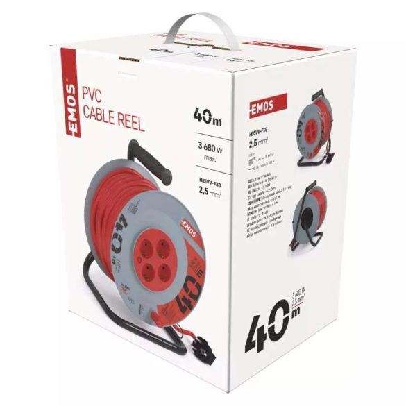 EMOS KÁBELDOB 4 ALJZAT 40M 3x2,5mm P09240M