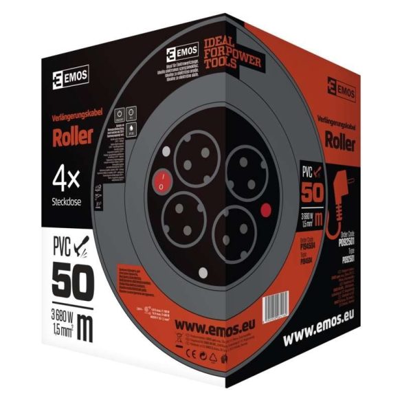 EMOS KÁBELDOB 4 ALJZAT 50M 3 x 1,5 mm2 P092501