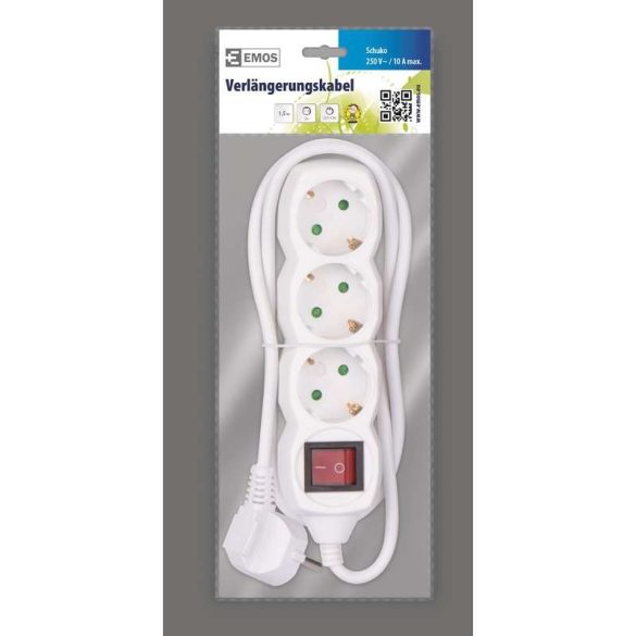 EMOS ELOSZTÓ (HOSSZABBÍTÓ) 3 ALJZAT 1,5m KAPCSOLHATÓ P1321