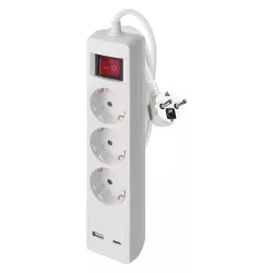 HOSSZABBÍTÓ ELOSZTÓ 3 ALJ 2M KAP. 1.5MM+1×USB-A,1×USB-C P1522CU