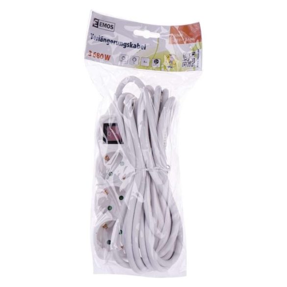 EMOS ELOSZTÓ (HOSSZABBÍTÓ) 3 ALJZAT 5m 1,5mm KAPCSOLHATÓ P1325R