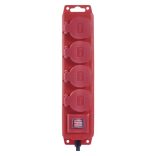 EMOS ELOSZTÓ (HOSSZABBÍTÓ) 4 ALJZAT 10m 1,5mm IP44 piros P14201