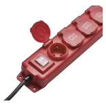 EMOS ELOSZTÓ (HOSSZABBÍTÓ) 4 ALJZAT 10m 1,5mm IP44 piros P14201