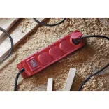 EMOS ELOSZTÓ (HOSSZABBÍTÓ) 4 ALJZAT 3m 1,5mm IP44 piros P14231