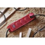 EMOS ELOSZTÓ (HOSSZABBÍTÓ) 4 ALJZAT 3m 1,5mm IP44 piros P14231