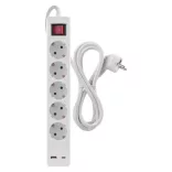 HOSSZABBÍTÓ ELOSZTÓ 5ALJ 3M KAP. 1.5MM+1×USB-A,1×USB-C P1523CU