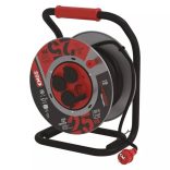 EMOS Fém Kábeldob Gumi 4 aljzat, 25m, 1,5 mm2, SCHUKO P19222