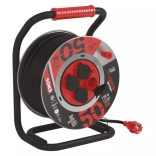 EMOS Fém Kábeldob Gumi 4 aljzat, 50m, 1,5 mm2, P19223