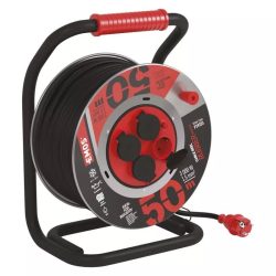 EMOS Fém Kábeldob Gumi 4 aljzat, 50m, 1,5 mm2, P19223
