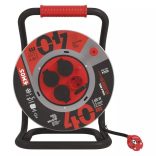 EMOS Fém Kábeldob Gumi 4 aljzat, 40m, 3680W, 2,5 mm2, P19224