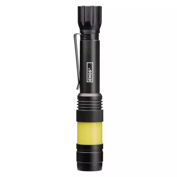 EMOS COB LED fém zseblámpa, 2xAAA, 180lm, IP44 P3112