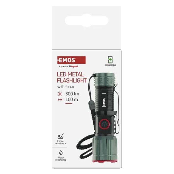 EMOS AKKUMULÁTOROS LED FÉM LÁMPA 300lm,700mAh P3120