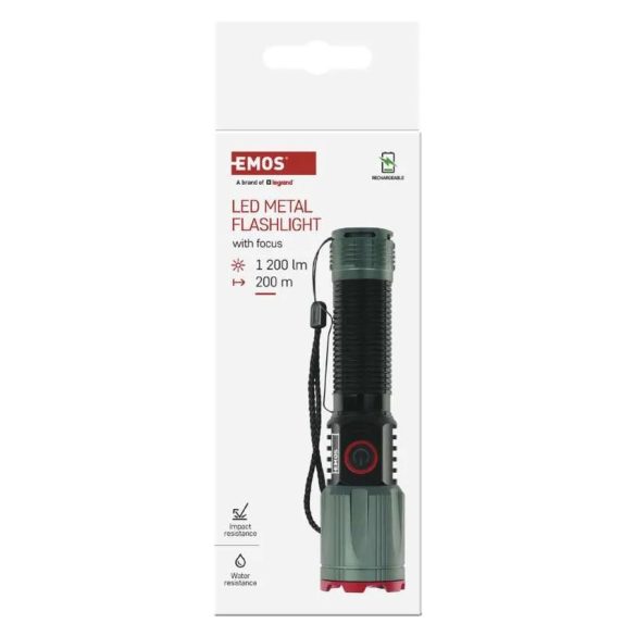 EMOS AKKUMULÁTOROS LED FÉM LÁMPA 1200lm,2200mAh P3121