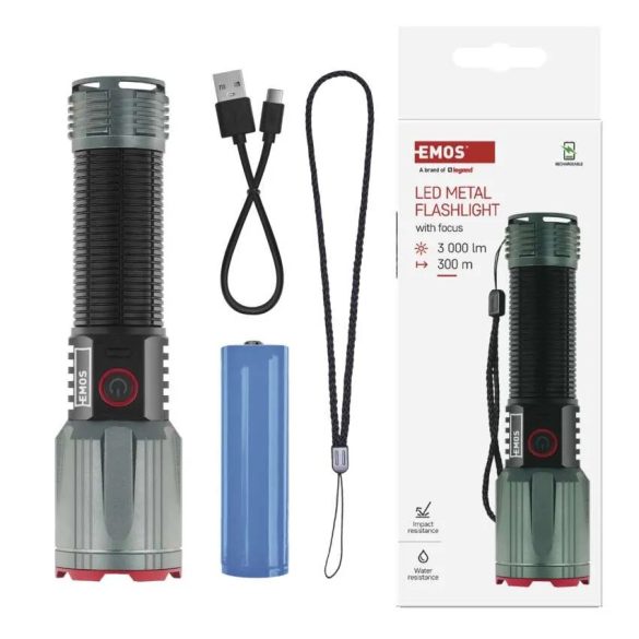 EMOS AKKUMULÁTOROS LED FÉM LÁMPA 3000lm,5000mAh P3122