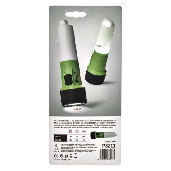 EMOS MŰANYAG LED ZSEBLÁMPA P3211