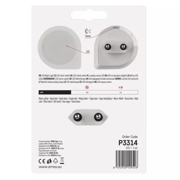 EMOS LED éjjeli fény fotoszenzorral P3314