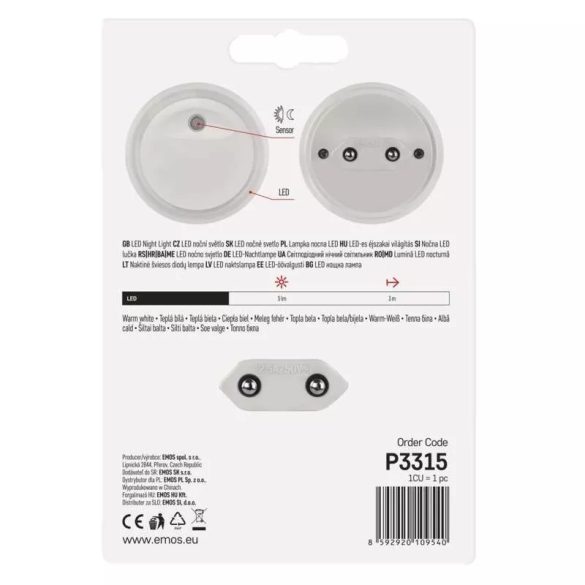 EMOS LED éjjeli fény fotoszenzorral P3315