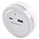 ÉJSZAKAI VILÁGÍTÁS  WW 230V / 0,3W; USB C+A