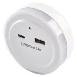 ÉJSZAKAI VILÁGÍTÁS  WW 230V / 0,3W; USB C+A