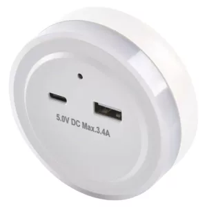 ÉJSZAKAI VILÁGÍTÁS  WW 230V / 0,3W; USB C+A