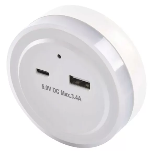 ÉJSZAKAI VILÁGÍTÁS  WW 230V / 0,3W; USB C+A