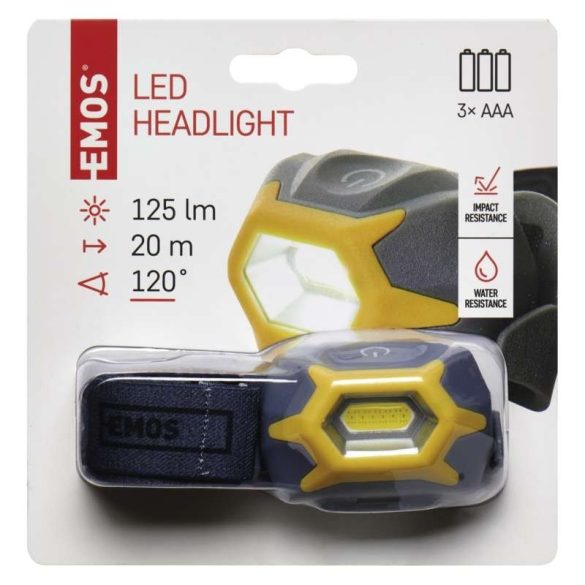 EMOS FEJLÁMPA 1 COB LED 3W 3xAAA P3532