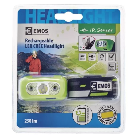 EMOS FEJLÁMPA 1 CREE XPE LED 5W TÖLTHETŐ P3534